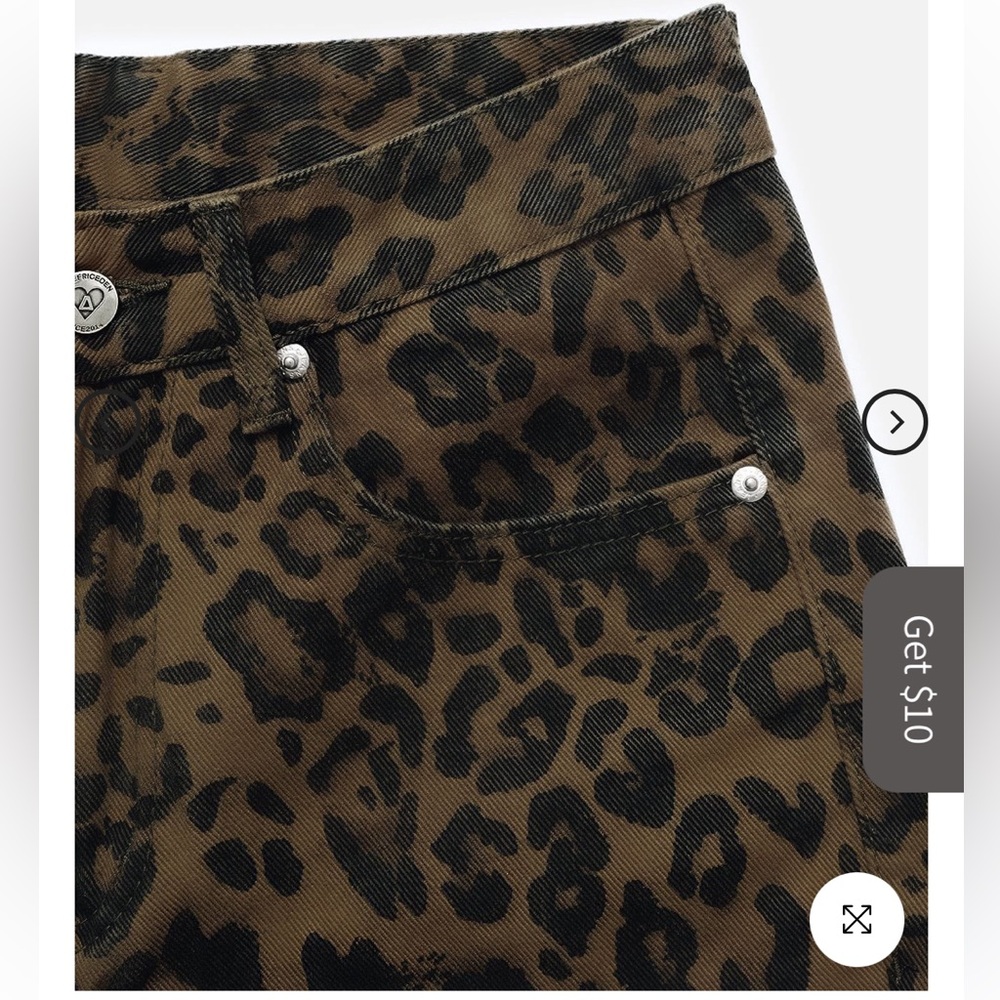Aaelfric Eden leopard print jeans S/S24 - Picture 4 of 6